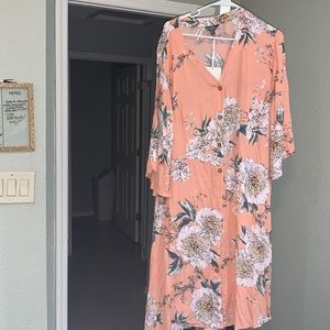 Dani & Davi NWT coral knee length dress 2XL belt